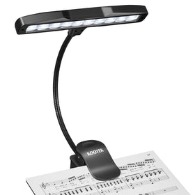 Kootek Music Stand Light clip-on attachment delivers bright, even sheet music illumination.