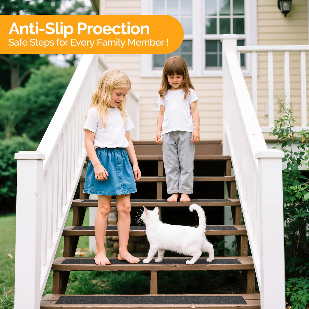 KOOTETA peel-and-stick stair treads leave no residue after installation
