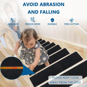 KOOTETA stair treads resist wear and are easy to remove without damage