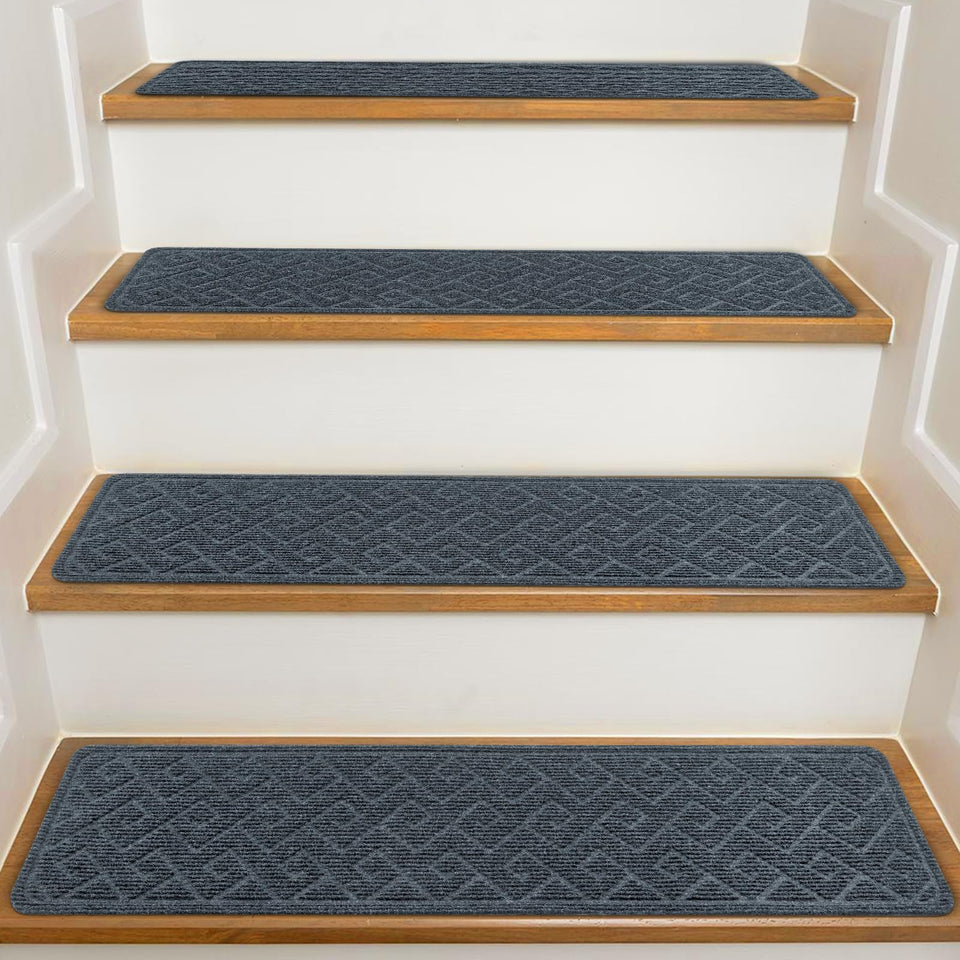 KOOTETA stair treads installation on wood stairs for quick setup and secure footing