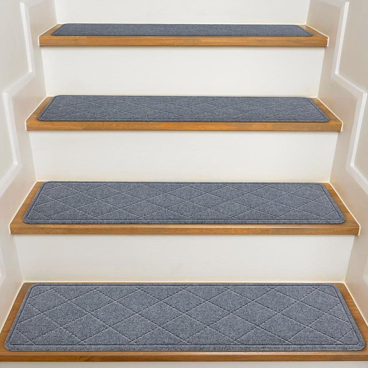 KOOTETA stair treads in dark grey complement modern home interiors.