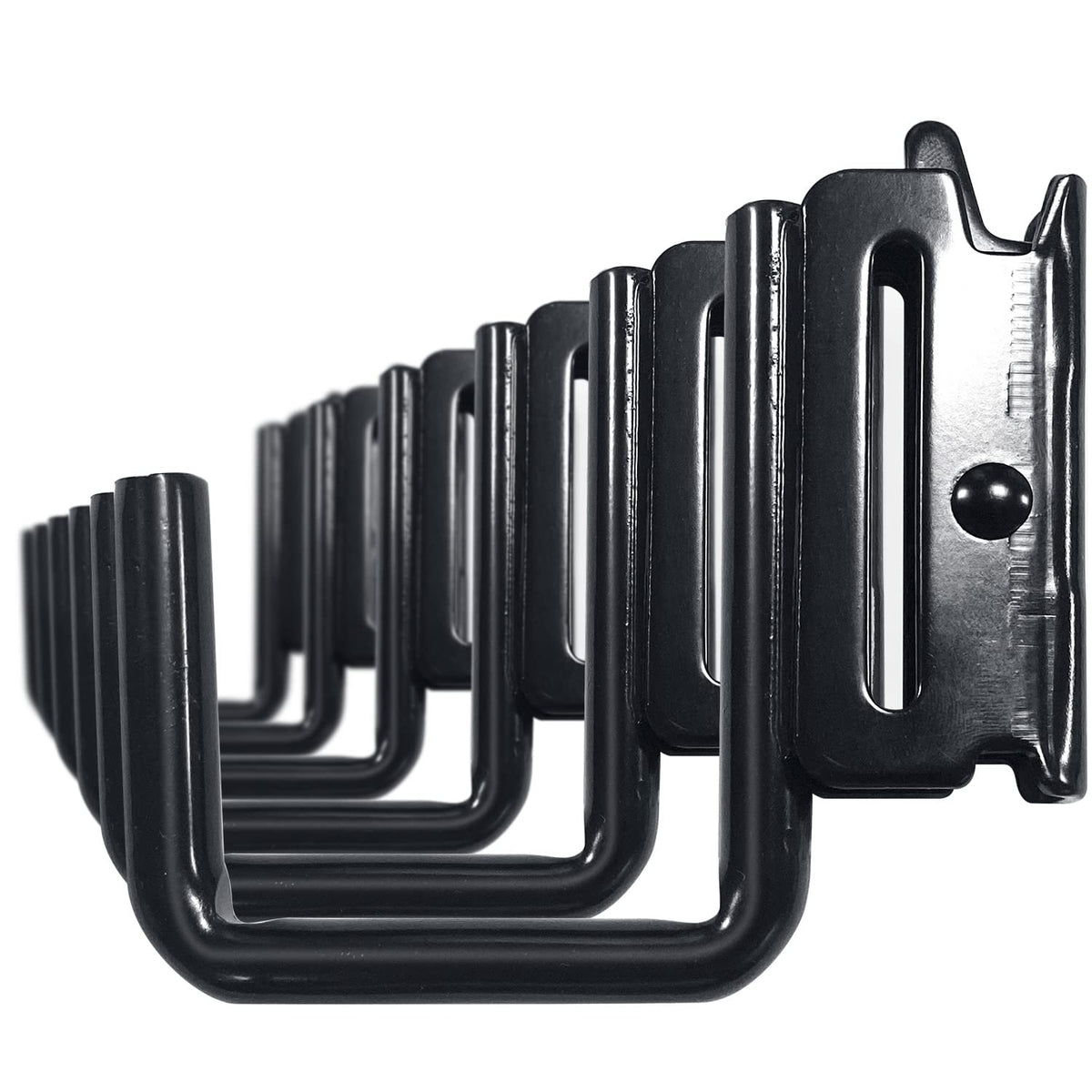 KOPKIO E-Track J-hook 12pcs on black rail for trailer organization