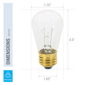 Outdoor patio lighting using KOR 11S14/C bulb delivering warm white ambiance