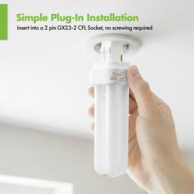 KOR PL13W energy-efficient 13W bulbs with daylight color.