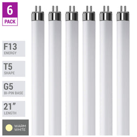 KOR F13T5WW warm white 3000K bulbs for cozy spaces