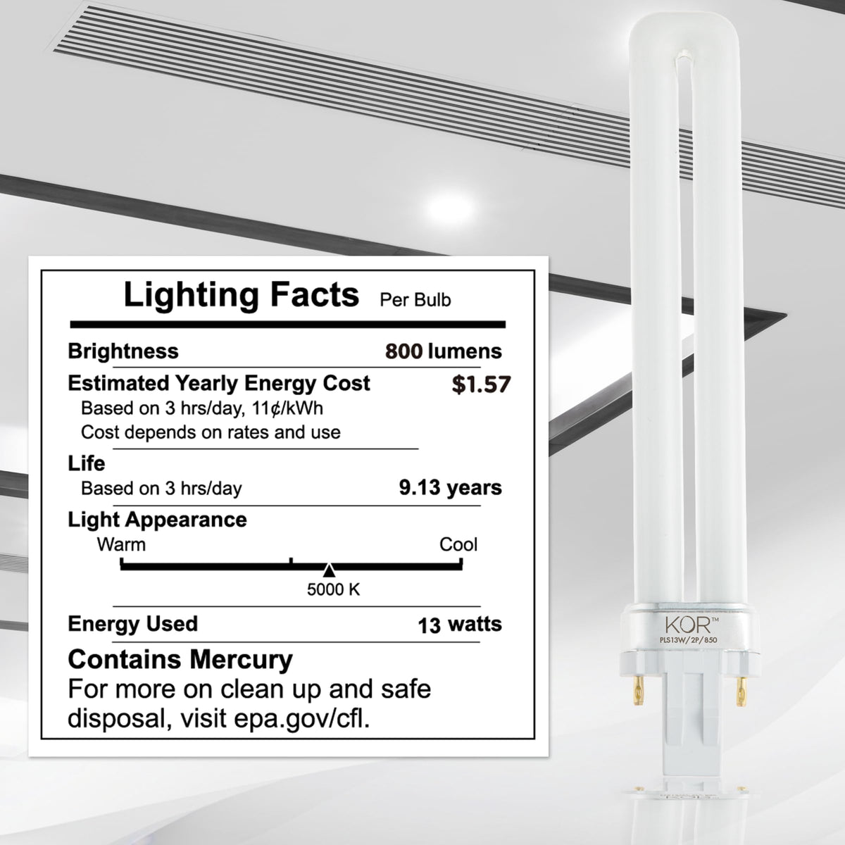 KOR individually boxed CFL bulbs protect during shipping