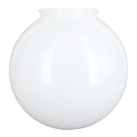 KOR K21815 white glass globe shade for 6-inch fixtures with even light diffusion