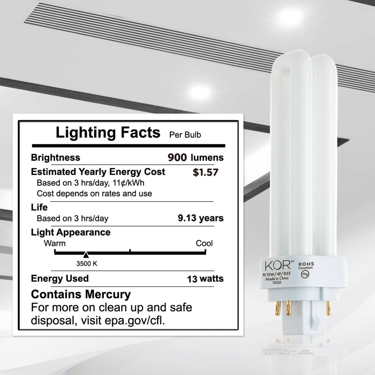 KOR kitchen and office lighting suitable for bright, comfortable spaces.