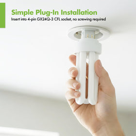 Compact 26W bulb provides efficient, bright task lighting