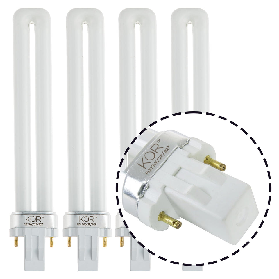 KOR PL13S GX23 base close-up for easy retrofit and warm light
