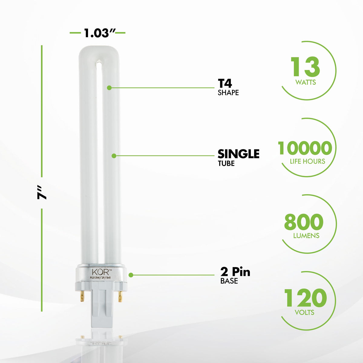 KOR GX23-base bulbs install easily into existing sockets for quick upgrades.