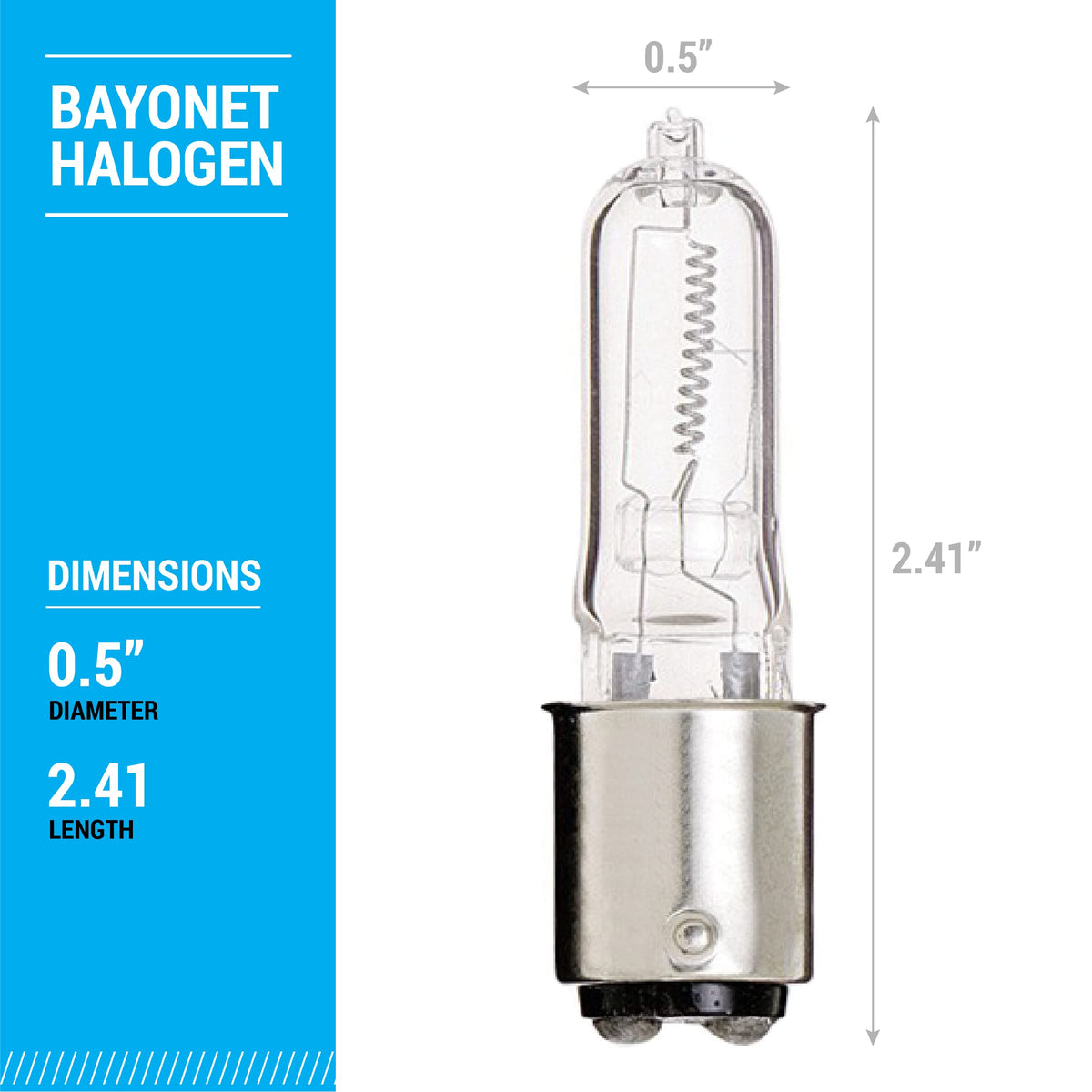 KOR Q100CL/DC DC bayonet base bulb ensures secure quick-fit installation.