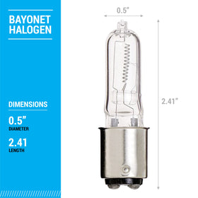 KOR Q100CL/DC DC bayonet base bulb ensures secure quick-fit installation.