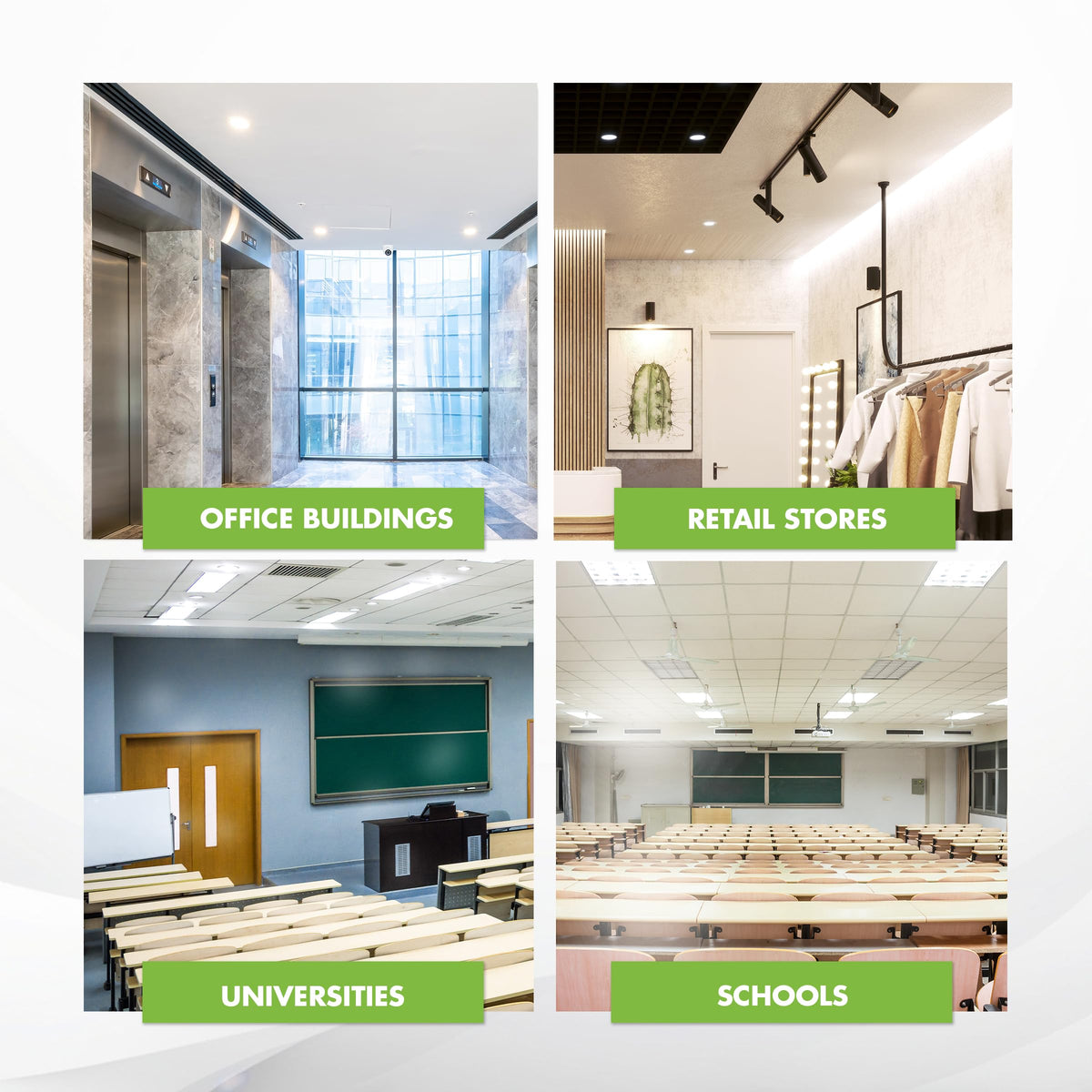 KOR recessed-can installation suitable for versatile indoor lighting.