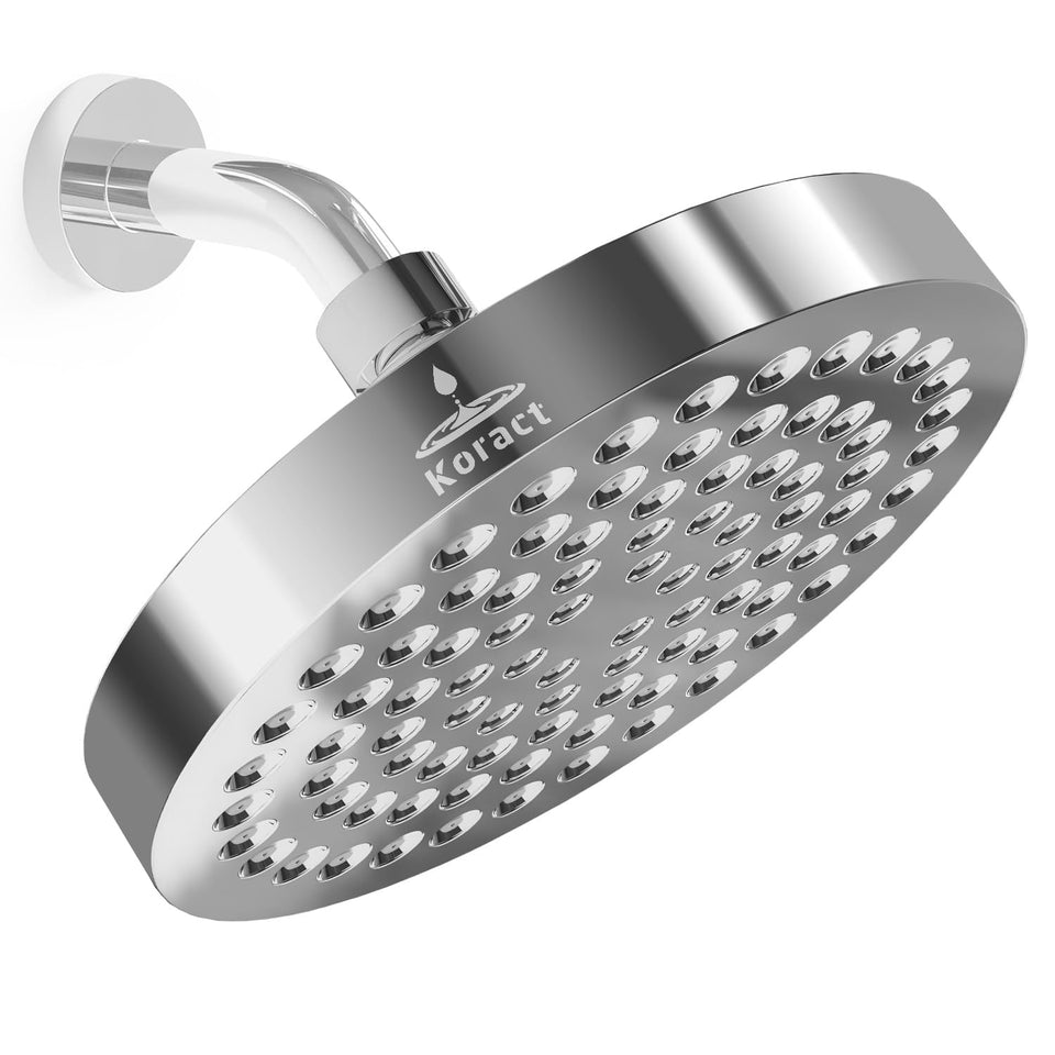 Koract shower head high pressure rain delivers a spa-like rinse.
