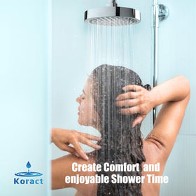 Koract luxury polished chrome 6-inch round adds modern style and performance.