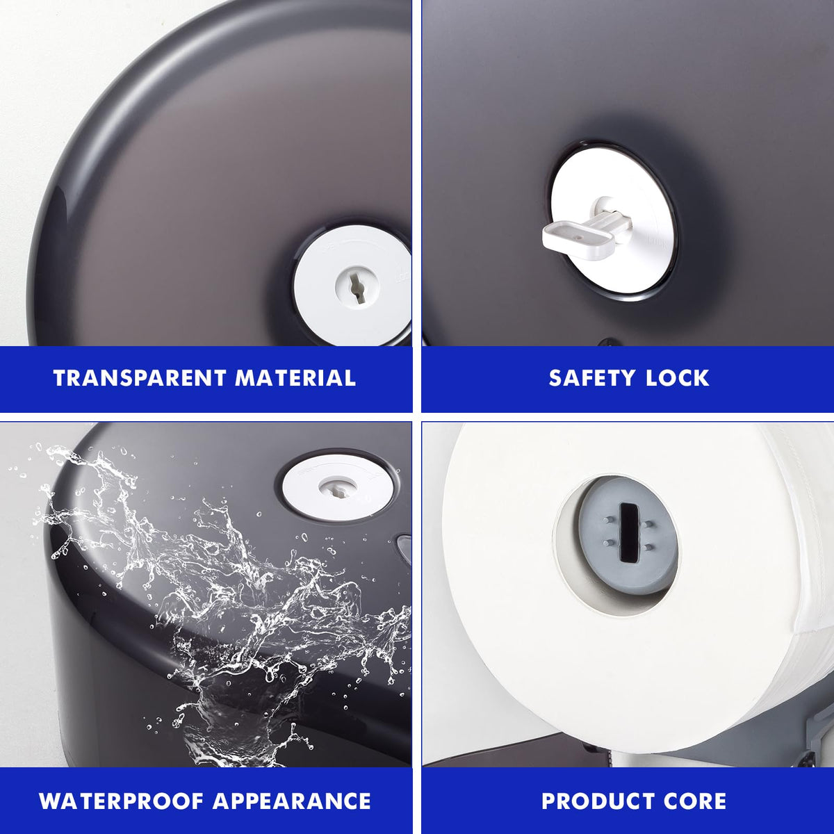 Kordory dispenser supports no-punch or screw mounting for flexible installation.