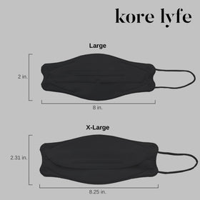 Kore Lyfe KF94 with 25% larger surface area reduces fogging on glasses