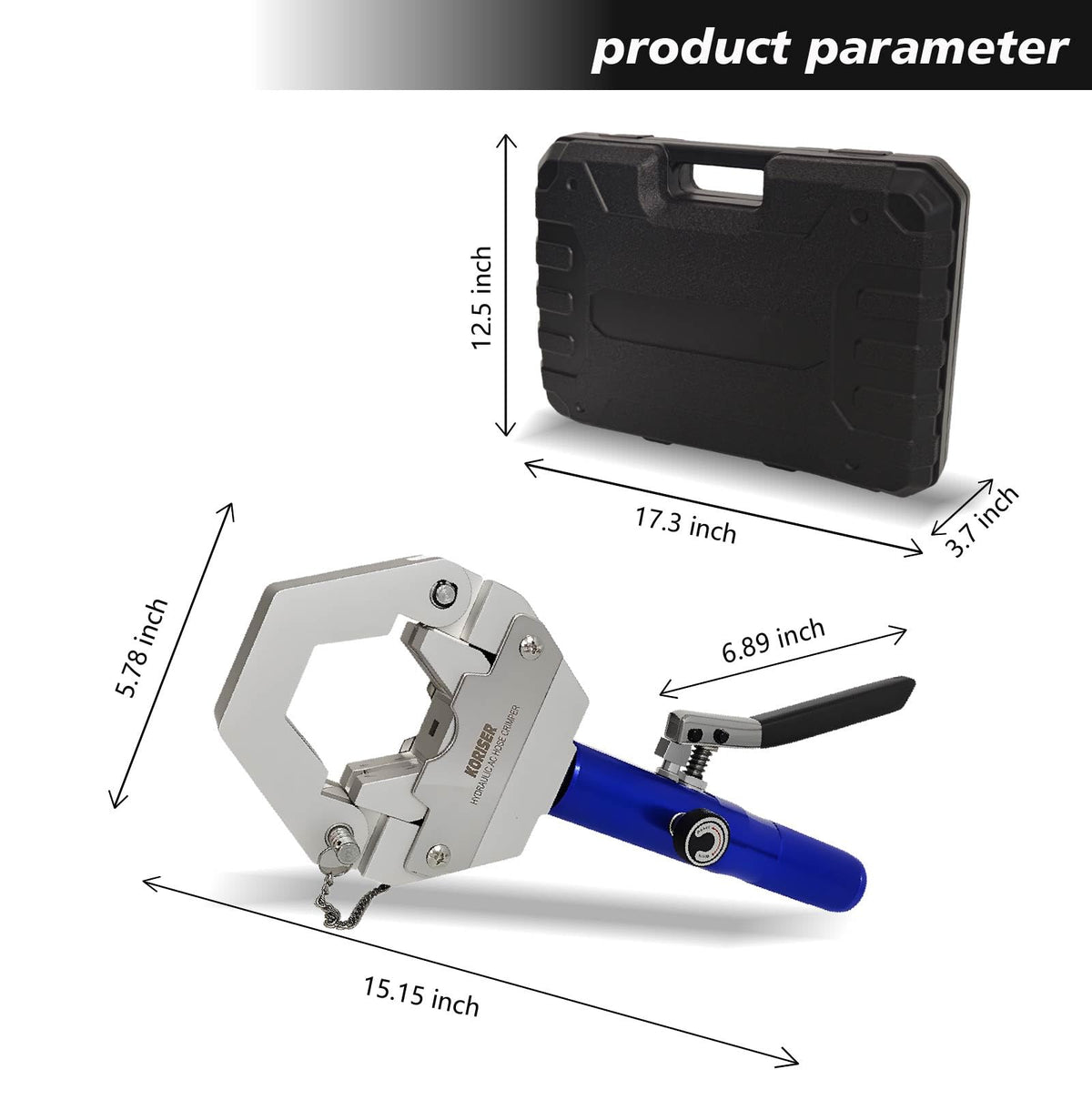 Base mounting options enable bench or vise operation for stable crimping.