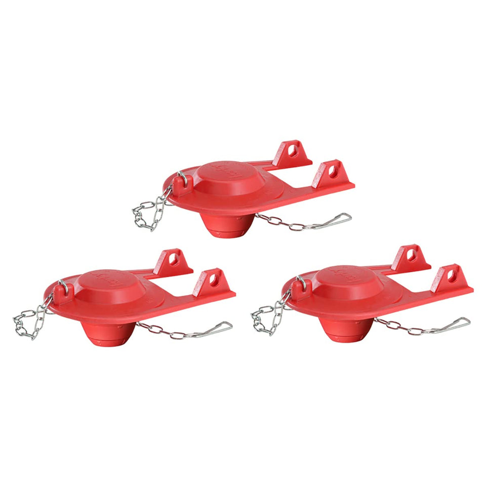 Korky 100 Ultra high performance universal 2in flapper with red rubber seal for reliable toilet seals.