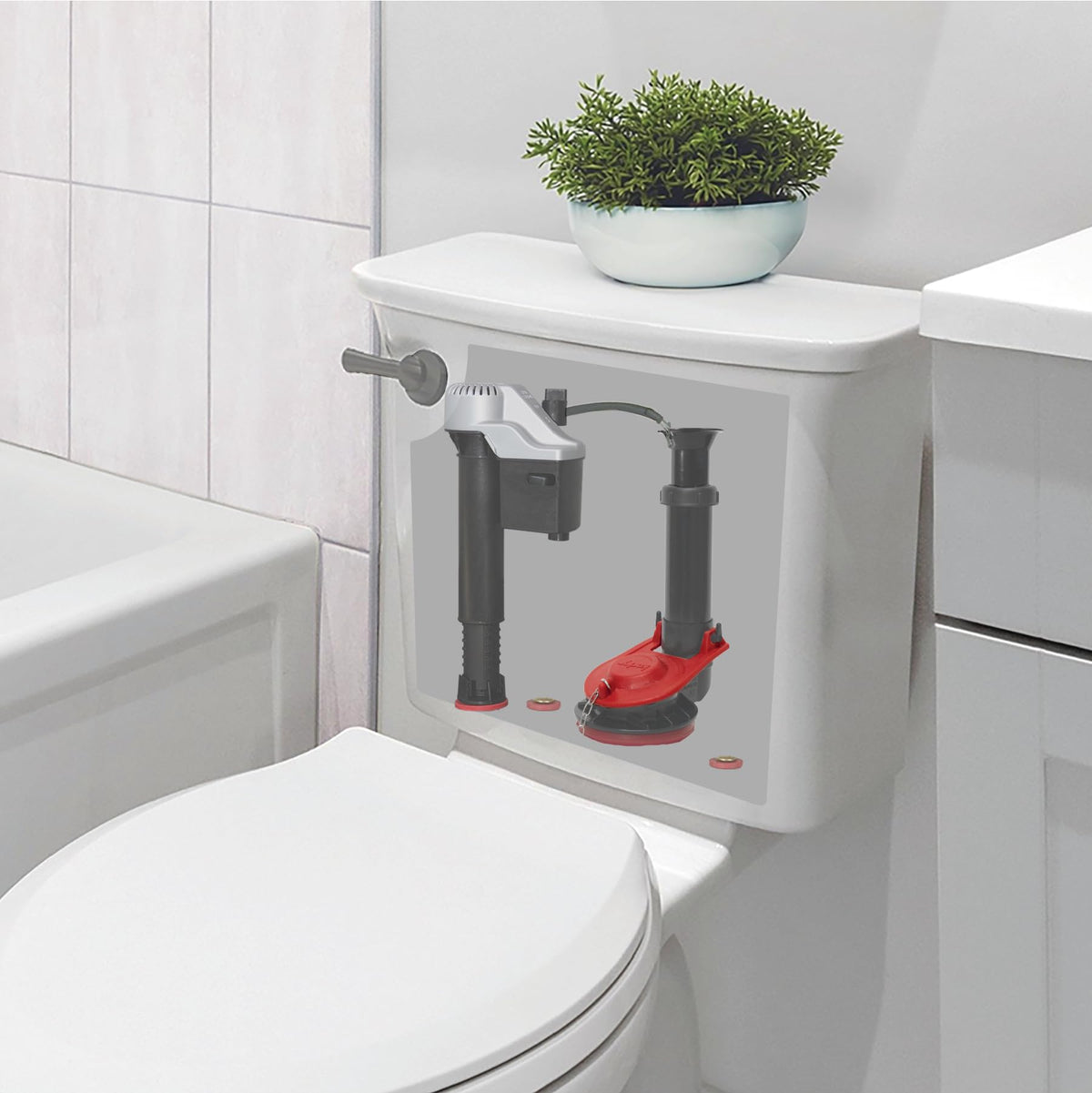 Pack of three Korky flappers offers simple replacement options for routine maintenance.