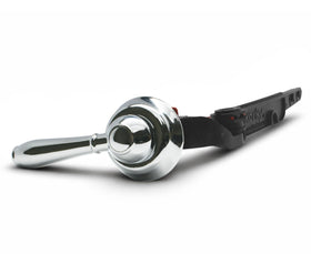 Korky StrongARM chrome lever with front-mount design for universal compatibility and smooth operation.