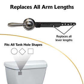 Korky StrongARM angle-mount lever for versatile toilet setups