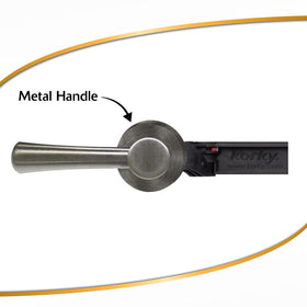 Korky StrongARM front-mount lever with easy two-position adjustment.