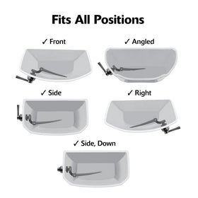 Korky StrongARM right-mount lever includes hardware for quick replacement.