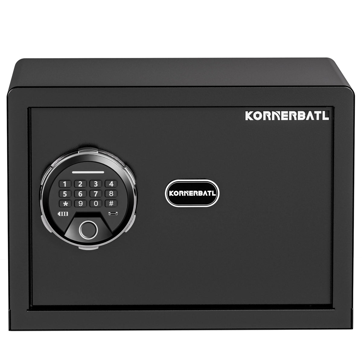 KornerBatl compact safe with precise dimensions for placement.