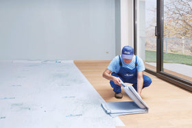 KORUSER easy-application around stairs and corners without tape for faster setup.