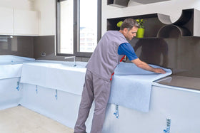 KORUSER reusable floor protector folds neatly for storage and repeated projects.