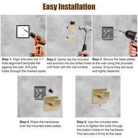 KOSEOO complete 5-piece package ready for simple mounting in bathroom