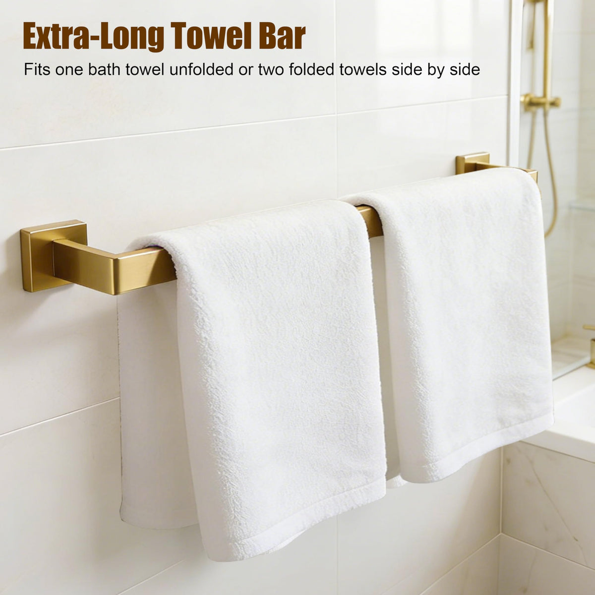KOSEOO brushed gold robe hook 2 providing additional hanging space