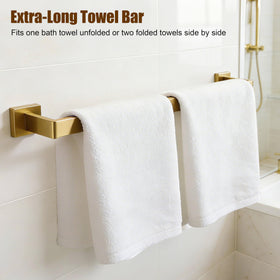 KOSEOO brushed gold robe hook 2 providing additional hanging space
