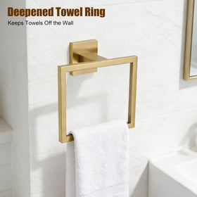 KOSEOO brushed gold wall mount screws and template for precise installation