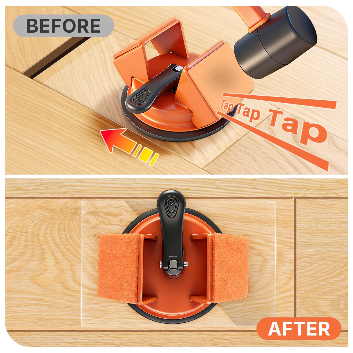 Kosjund complete kit used on floating floor for seamless gaps