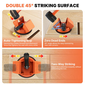 Kosjund tool dual-sided 45° hammering surface enables tight corner repairs