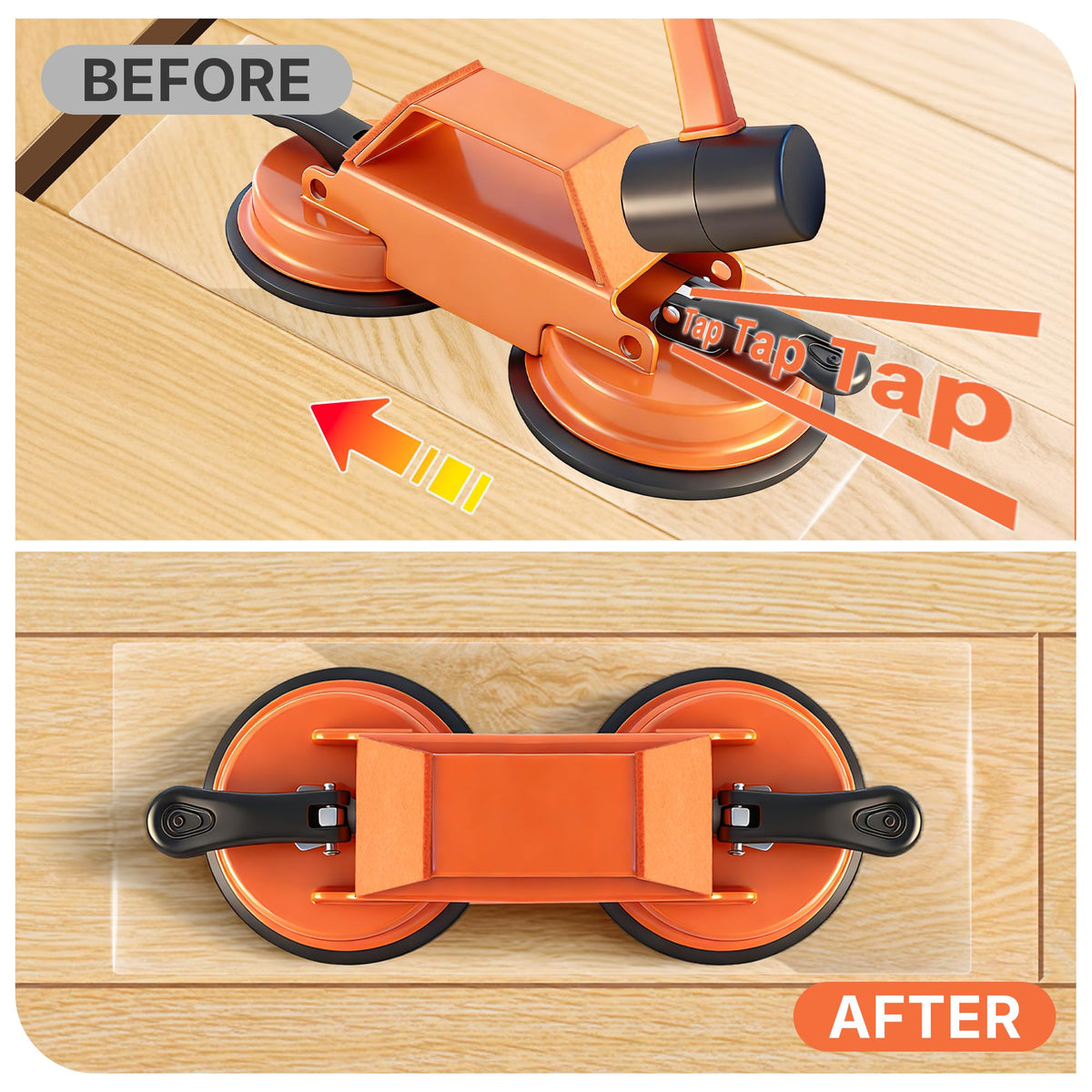 Kosjund Floor Gap Fixer Tool includes 5 reusable pads for textured floors.