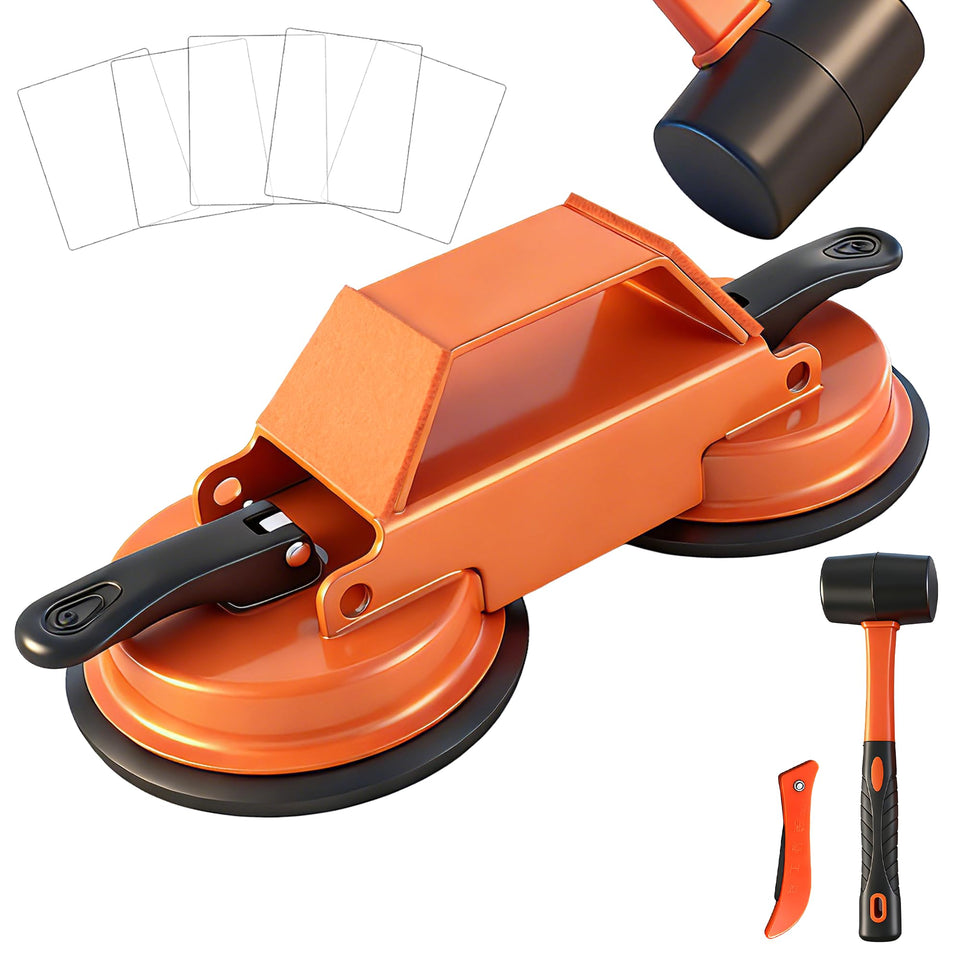 Kosjund Floor Gap Fixer Tool with dual suction cups for stable gap closure on floating floors.
