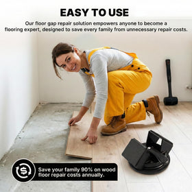 Kosjund Floor Gap Fixer Tool with vacuum suction cup grips firmly without floor damage