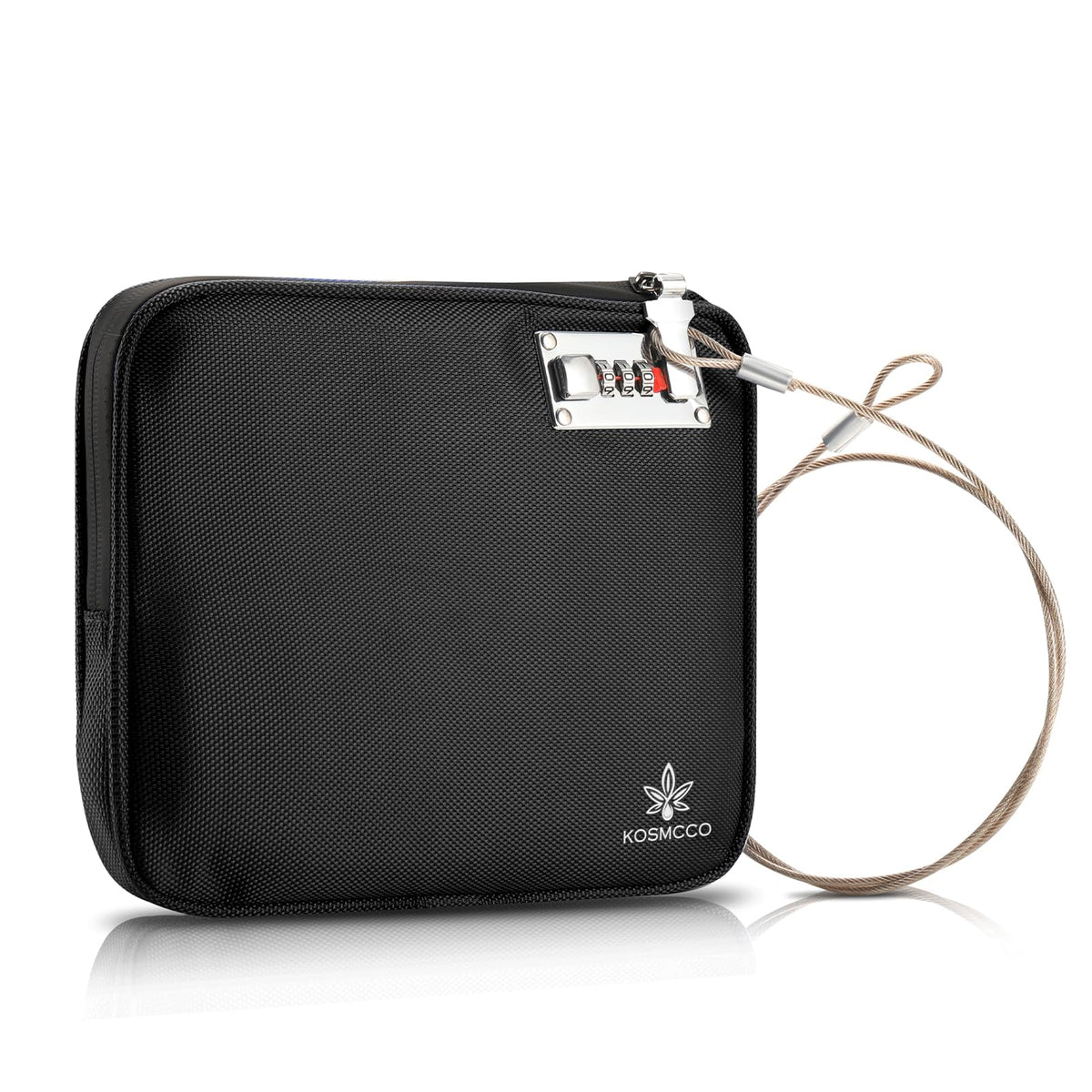 KOSMCCO front view of anti-theft beach bag with durable fabric for secure valuables.
