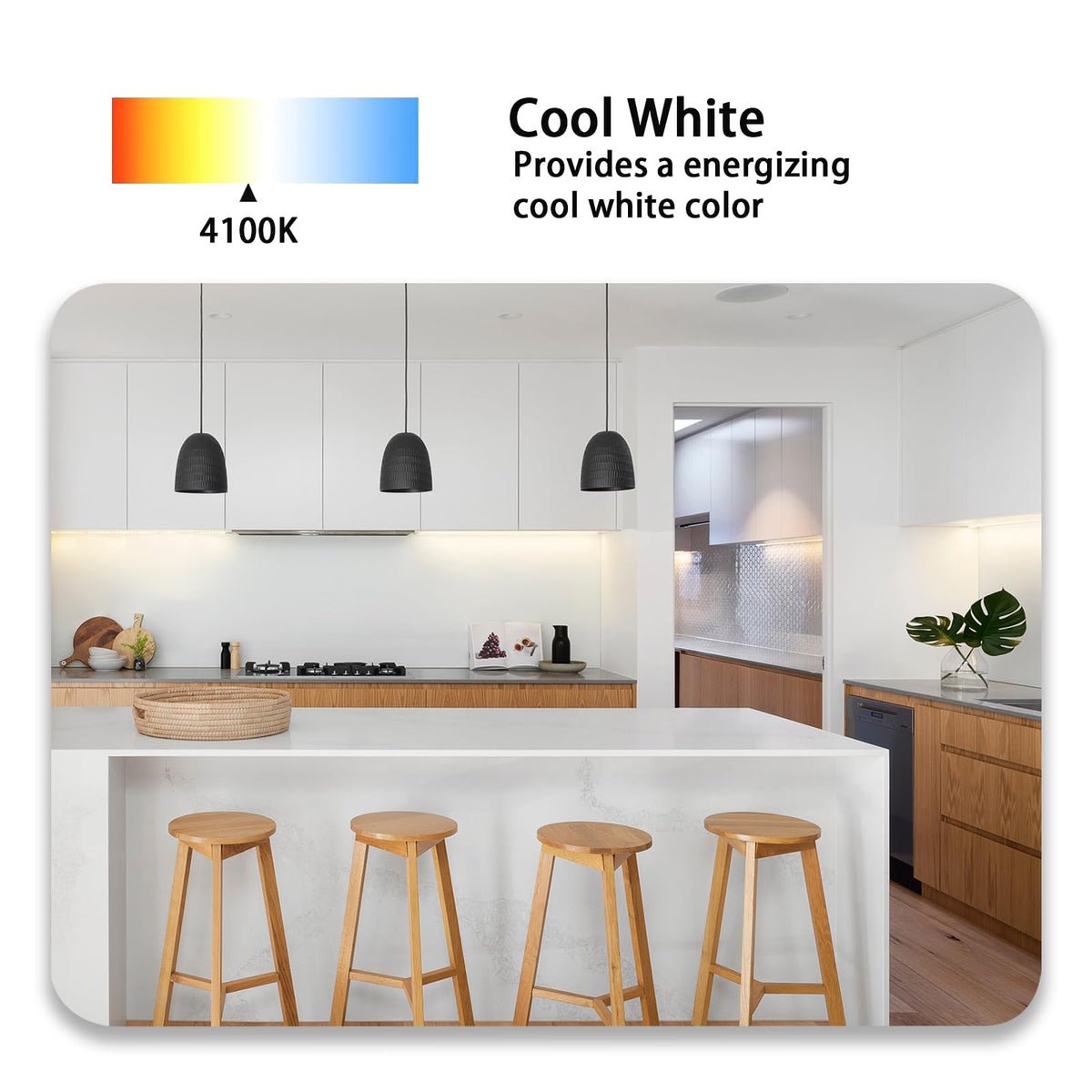 KosunRefill F15T8-CW tube under-cabinet lighting in a kitchen