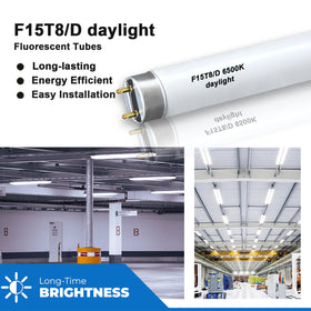 KosunRefill F15T8/D daylight tube under cabinet brightens kitchen lighting.