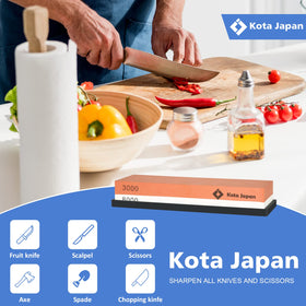 Kota Japan non-slip holder keeps sharpening stable during use.