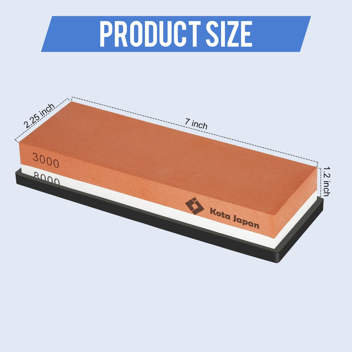 Kota Japan whetstone soaking in water for quick setup and use.