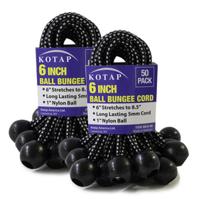 Kotap BB-6B ball bungee cord secures tarps with flexible tension.