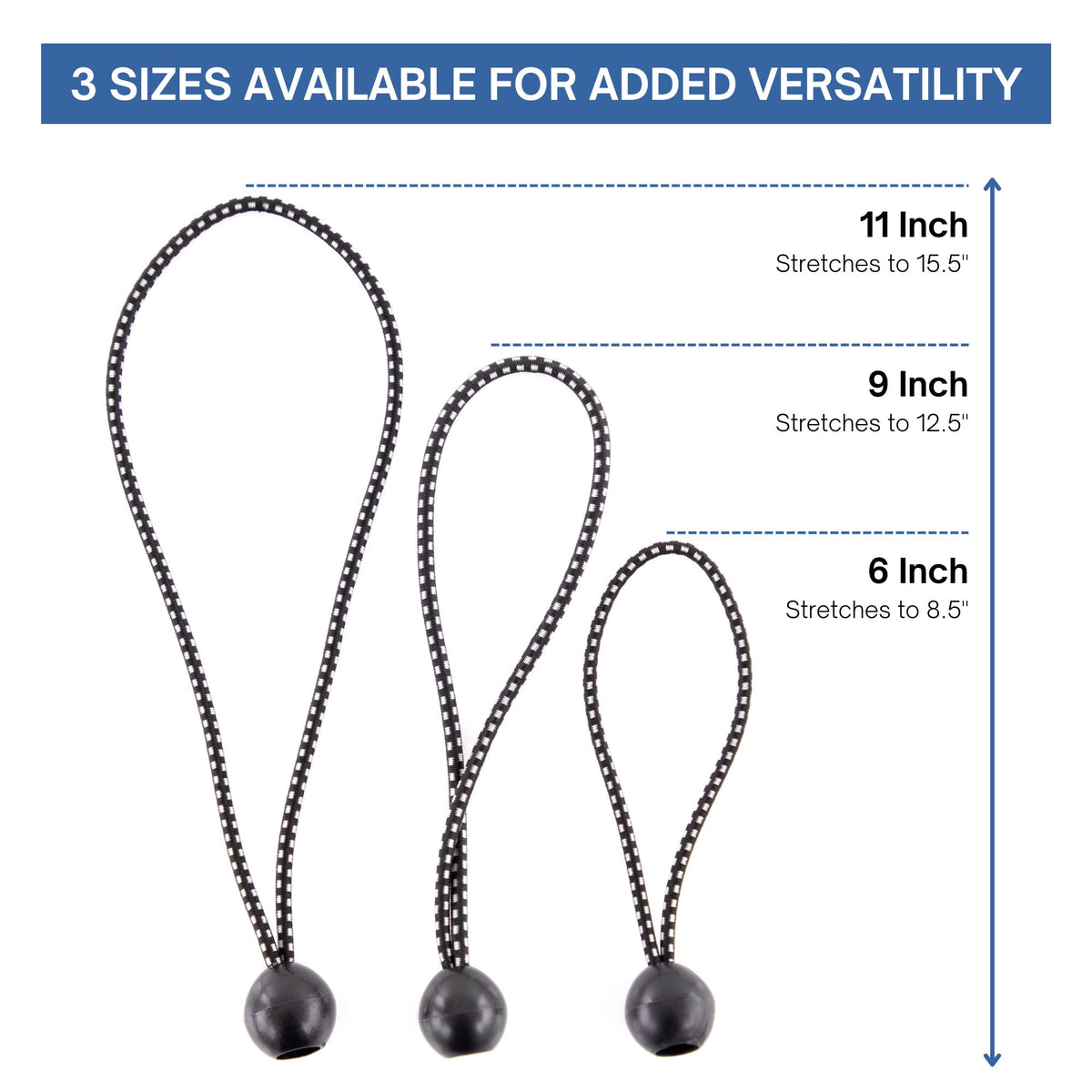 Kotap BB-6B ball bungee cord organizes hoses and cords.