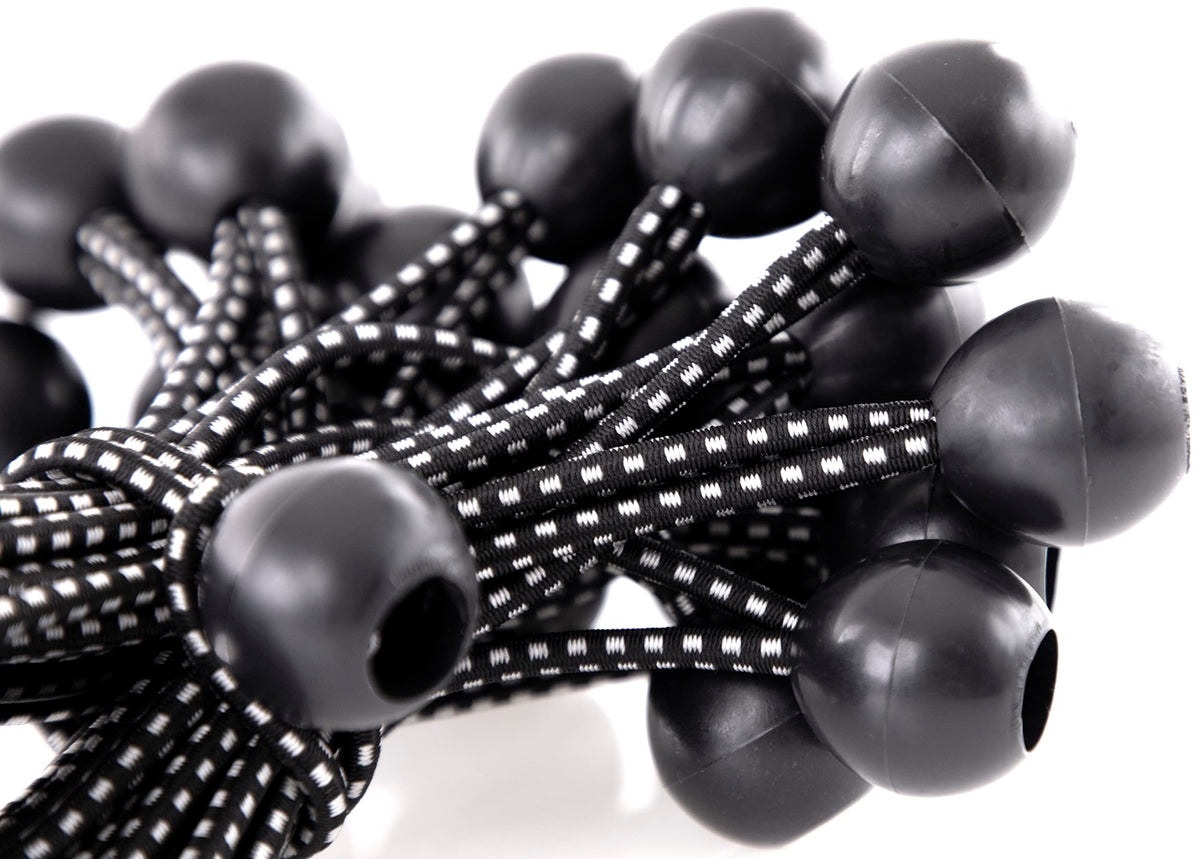 Kotap BB-6B ball bungee cord shows 5 mm cord and 1-inch ball.
