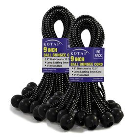 Kotap BB-9B ball bungee cord secures tarps reliably
